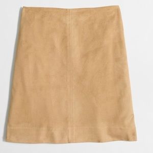 J.Crew tan suede mini skirt